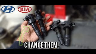 Changing Kia ignition coils step by step [upl. by Eidde]