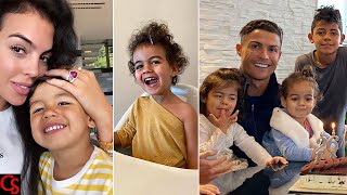 Cristiano Ronaldos Busy Life With Kids and Girlfriend Georgina Rodríguez Unseen VIDEOS 2021 [upl. by Eelloh]