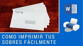 CÓMO IMPRIMIR SOBRES CON TU IMPRESORA [upl. by Muiram]