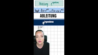 Ableitung von e hoch irgendwas  Kettenregel  Trick für eFunktion Shorts Mathe youtubeshorts 😎 [upl. by Affay]