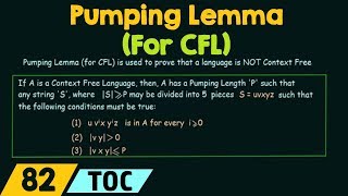 Pumping Lemma For Context Free Languages [upl. by Ayerim]