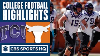 TCU vs 9 Texas Highlights Duggan and the Horned Frogs stun Longhorns again 3331 CBS Sports HQ [upl. by Casteel]