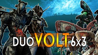 WARFRAME Duo 6x3 Eidolon Hunt  Builds amp TIPS  2 Volts vs 18 Eidolons [upl. by Akinek]