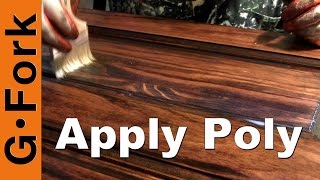 Apply Polyurethane Wood Finish How To  GardenFork [upl. by Enirrok]