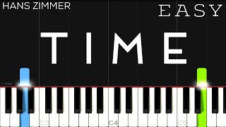 Hans Zimmer  Inception  Time  EASY Piano Tutorial [upl. by Eilsehc]