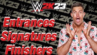 WWE 2K23 EntrancesSignaturesFinishers Grayson Waller [upl. by Annoerb]