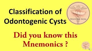 MNEMONICS  Cysts of Oral Cavity  Oral Pathology [upl. by Atsuj]