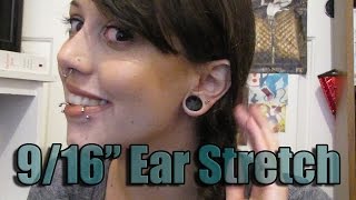 Stretching from 12quot to 916quot 14mm  Ear Stretching Journey [upl. by Mirabelle]