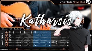 Tokyo Ghoulre Season 2 OP  Katharsis  Fingerstyle Guitar Cover  TABS Tutorial [upl. by Roby368]