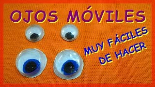 👀OJOS MÓVILES 👁 PARA MANUALIDADES MATERIAL RECICLADO [upl. by Dimo]