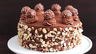 Ferrero Rocher Cake Recipe  How to Make Ferrero Rocher Cake [upl. by Gnex]