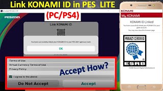 How to Link KONAMI ID in PES PCPS4 [upl. by Frazier296]