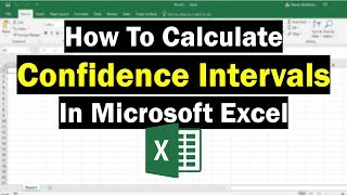 How To Calculate Confidence Intervals In Excel [upl. by Jezebel]