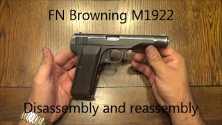 FN Browning M1922 disassembly and reassembly [upl. by Asirac]