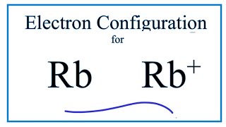 Rb Electron Configuration Rubidium Ion [upl. by Sirronal988]