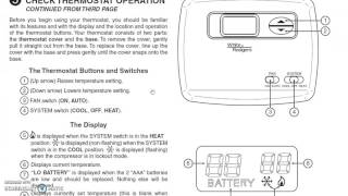 White Rodgers Thermostat Manual [upl. by Bopp460]