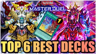 TOP 6 BEST DECKS in MASTER DUEL [upl. by Cristoforo]