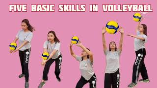 Five Basic Skills in Volleyball [upl. by Devland800]