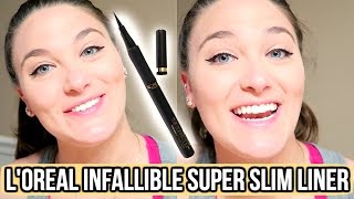 LOreal Infallible Super Slim Liner First Impression Review  Demo [upl. by Torr]