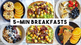 EASY 5MINUTE BREAKFAST IDEAS vegan [upl. by Osmund]