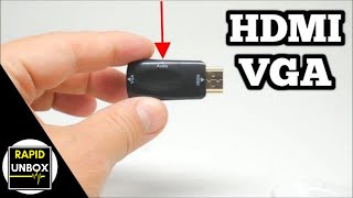 HDMI to VGA Converter Adapter with Audio 35mm  Gold Plated  Unboxing [upl. by Tomkin601]