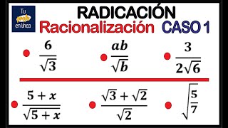 RADICACIÓN 11 Racionalización  Caso 01 [upl. by Onibas532]