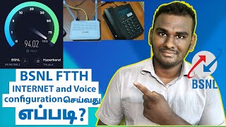 How to configure BSNL FTTH Internet and Voice in Tamil  Syrotech ONT [upl. by Silirama414]