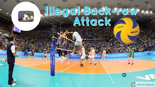 Volleyball rules  Illegal back row attack [upl. by Isiahi]