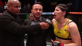 Ketlen Vieira Octagon Interview  UFC Vegas 43 [upl. by Amelina834]