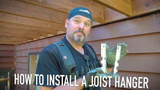 How To Properly Install Joist Hangers  Dr Decks [upl. by Sande]