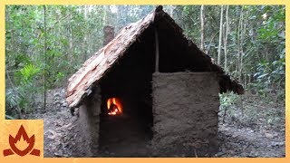 Primitive Technology Wattle and Daub Hut [upl. by Eelarbed]