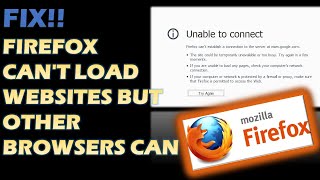 FIX Firefox cant load websites but other browsers can [upl. by Nosecyrb301]