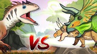 Dinosaurs Battle  Triceratops VS Allosaurus [upl. by Tove]