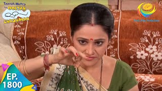 Taarak Mehta Ka Ooltah Chashmah  Episode 1800  Full Episode [upl. by Odrareg]