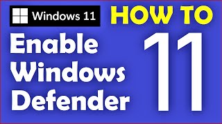 How to Turn ON Windows Defender in Windows 11 [upl. by Anelrahs]