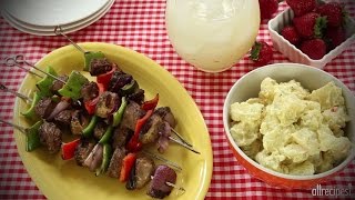 How to Make Moms Beef Shish Kabobs  Beef Recipes  Allrecipescom [upl. by Ehman]