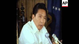 SYND 21173 PRESIDENT MARCOS OF PHILIPPINES SPEAKS ON NEW REGIME [upl. by Undry79]