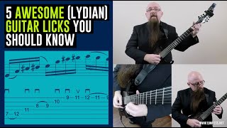 5 Awesome Lydian Guitar Licks You Should Know [upl. by Aretta]