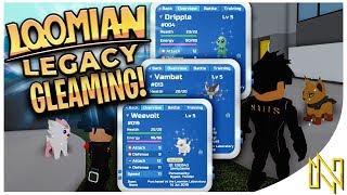 ALL GLEAMING STARTERS Shiny Loomians  Loomian Legacy [upl. by Ezana]