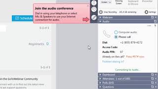 GoToWebinar Attendee Quick Tip [upl. by Assirol159]