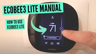 Ecobee3 Lite Manual  How To Use Ecobee3 Lite [upl. by Briano]