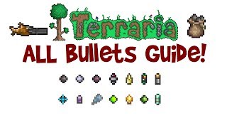 Terraria AllBest Bullets Guide Bullets that follow amp pierce crafting recipe infinite bullets [upl. by Erasmus822]