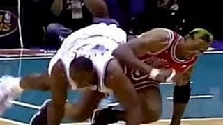 【NBA】ロッドマンVSマローン！激しすぎるマッチアップ！【1ON1】Dennis Rodman vs Karl Malone【Intense】 [upl. by Atinihc]