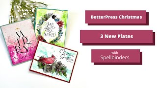 Spellbinders BetterPress Christmas Cards  Using Underpaintings [upl. by Lotsirk]