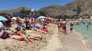 Palermo Mondello beach amazing water and good food Sicilia [upl. by Repip12]