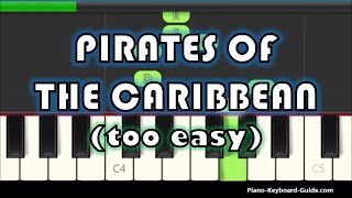 Pirates Of The Caribbean Theme Song Very Easy Piano Notes [upl. by Buke]