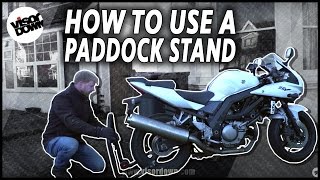 How to use a paddock stand  Motorbike Maintenance [upl. by Navak814]