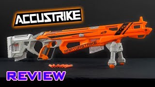 REVIEW Nerf Accustrike Raptorstrike Unboxing Review amp Firing Demo [upl. by Oaoj]