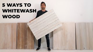 5 DIY White Wash Finishes for Wood [upl. by Enelyad378]