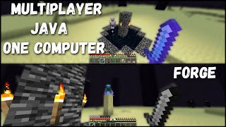 How To Play Minecraft Split Screen On PC With Only One Account Forge [upl. by Homerus]